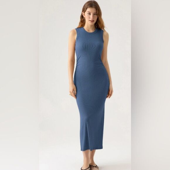 #326 OGL Ribbed Knit Midi Dress - Picture 1 of 11